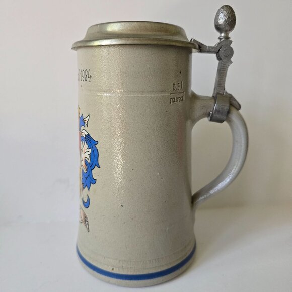 Vintage Bayern 0.5L German Beer Stein With Lid By Rastal Summerschool 1984 - Picture 14 of 16